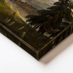 Yatay Kanvas Tablo Ippolito Caffi Haliç Manzarası Kıyıda Çadırlar Ressam Tablosu Duvar Dekoru