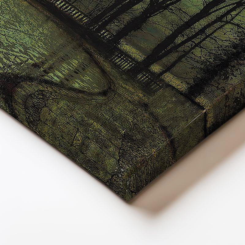 Yatay Kanvas Tablo Ay Işığı Evler Sokak Arabası John Atkinson Grimshaw Ressam Tablosu Ev Ofis Dekoru