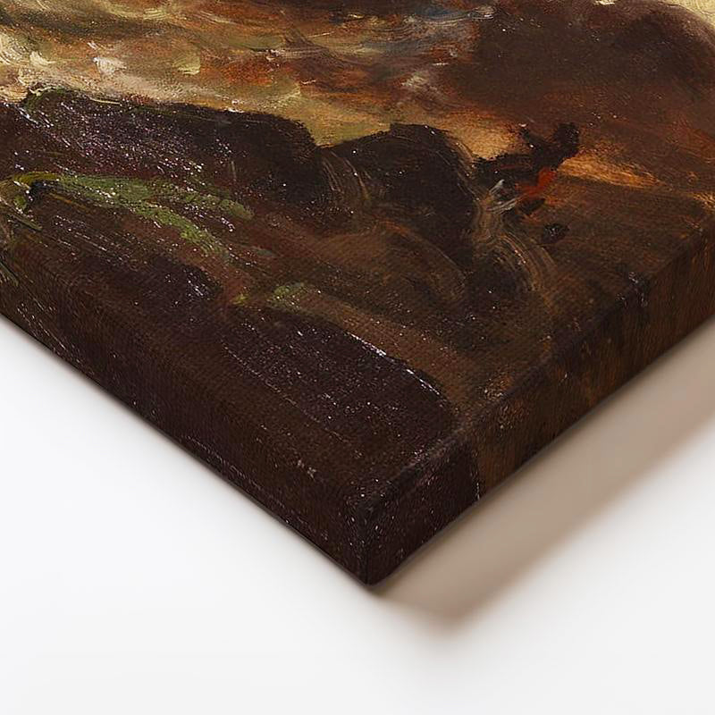 Yatay Kanvas Tablo William Trost Richards Fırtınalı Deniz Ressam Tablosu Ev Ofis Duvar Dekoru