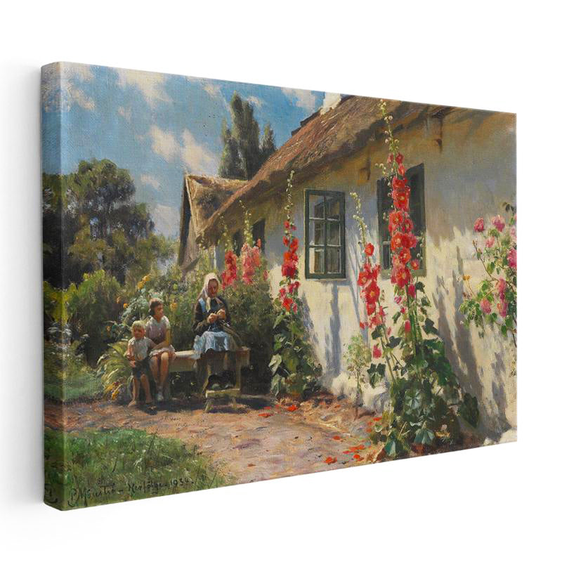 Yatay Kanvas Tablo Peder Severin Krøyer Hasır Çatılı Ebe Ressam Tablosu Ev Ofis Duvar Dekoru