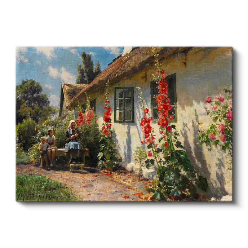 Yatay Kanvas Tablo Peder Severin Krøyer Hasır Çatılı Ebe Ressam Tablosu Ev Ofis Duvar Dekoru