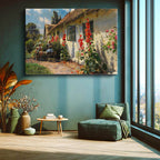 Yatay Kanvas Tablo Peder Severin Krøyer Hasır Çatılı Ebe Ressam Tablosu Ev Ofis Duvar Dekoru