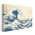 Yatay Kanvas Tablo Hokusai Büyük Dalga Kanagawa Fuji Dağı Ukiyo-e Japon Ressam Tablosu Duvar Dekoru