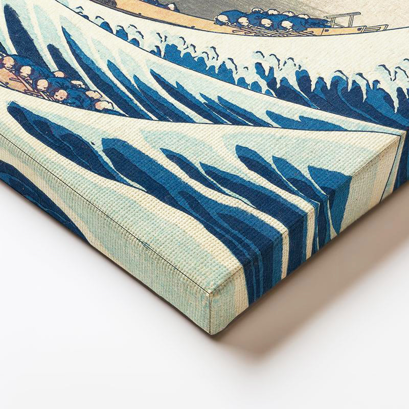 Yatay Kanvas Tablo Hokusai Büyük Dalga Kanagawa Fuji Dağı Ukiyo-e Japon Ressam Tablosu Duvar Dekoru