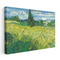 Yatay Kanvas Tablo Van Gogh Selvi Ağacı ve Çayır Ressam Tablosu Ev Ofis Duvar Dekoru