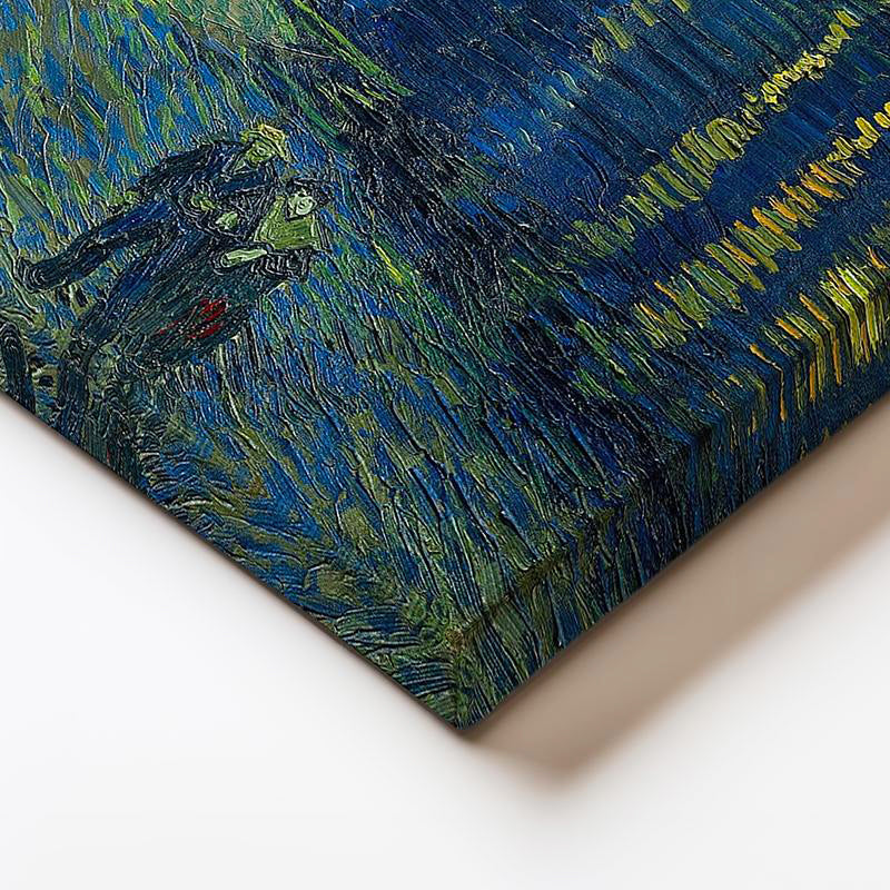 Yatay Kanvas Tablo Van Gogh Rhone Üzerinde Yıldızlı Gece Rıhtım Ressam Tablosu Ev Ofis Duvar Dekoru