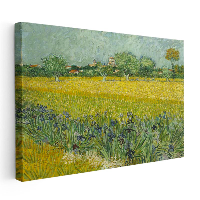 Yatay Kanvas Tablo Van Gogh Buğday Tarlası Köy Ressam Tablosu Ev Ofis Duvar Dekoru