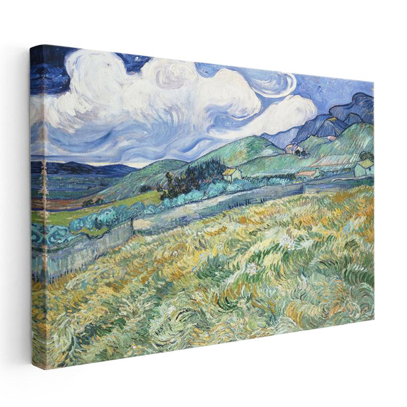 Yatay Kanvas Tablo Van Gogh Buğday Tarlası Yokuş Yukarı Ressam Tablosu Ev Ofis Duvar Dekoru