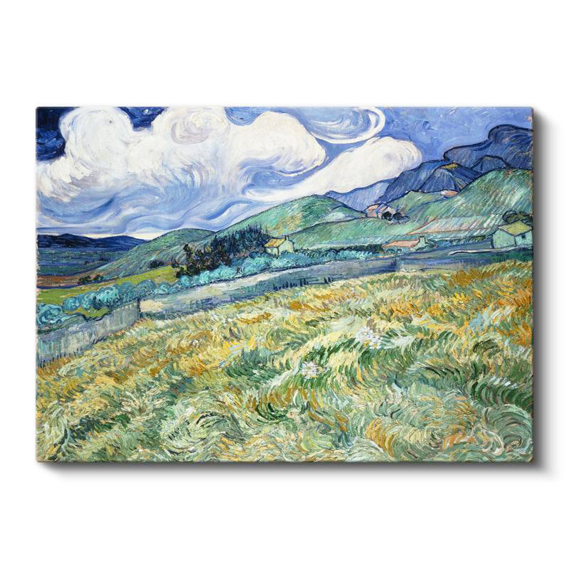 Yatay Kanvas Tablo Van Gogh Buğday Tarlası Yokuş Yukarı Ressam Tablosu Ev Ofis Duvar Dekoru