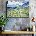 Yatay Kanvas Tablo Van Gogh Buğday Tarlası Yokuş Yukarı Ressam Tablosu Ev Ofis Duvar Dekoru