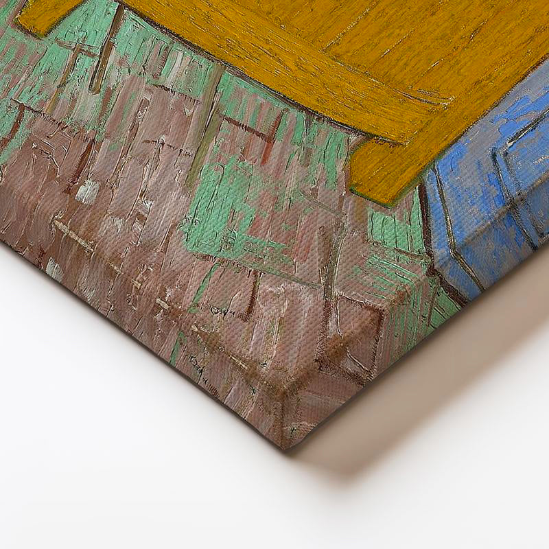 Yatay Kanvas Tablo Van Gogh Arles'teki Yatak Odası Sandalye Ressam Tablosu Ev Ofis Duvar Dekoru