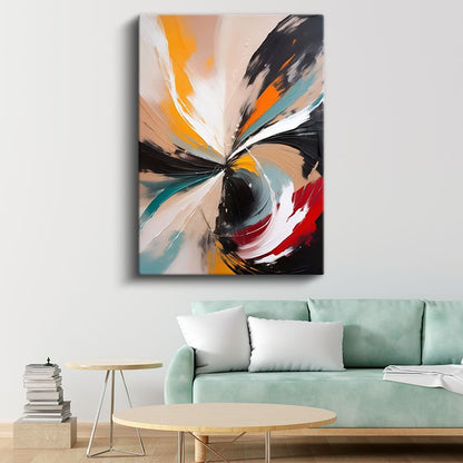 Dinamik Patlama - Merkezden Yayılan Renkler Kanvas Tablo