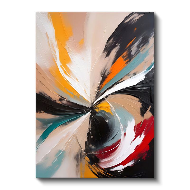 Dinamik Patlama - Merkezden Yayılan Renkler Kanvas Tablo