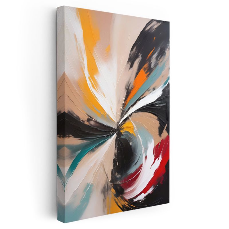 Dinamik Patlama - Merkezden Yayılan Renkler Kanvas Tablo