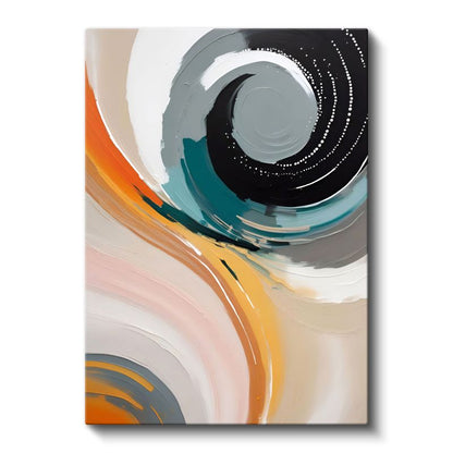 Spiral Denge - Modern Dairesel Kompozisyon Kanvas Tablo