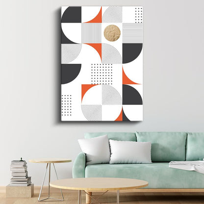 Geometrik Denge - Minimalist Çizgiler ve Daireler Kanvas Tablo