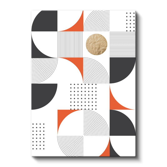 Geometrik Denge - Minimalist Çizgiler ve Daireler Kanvas Tablo