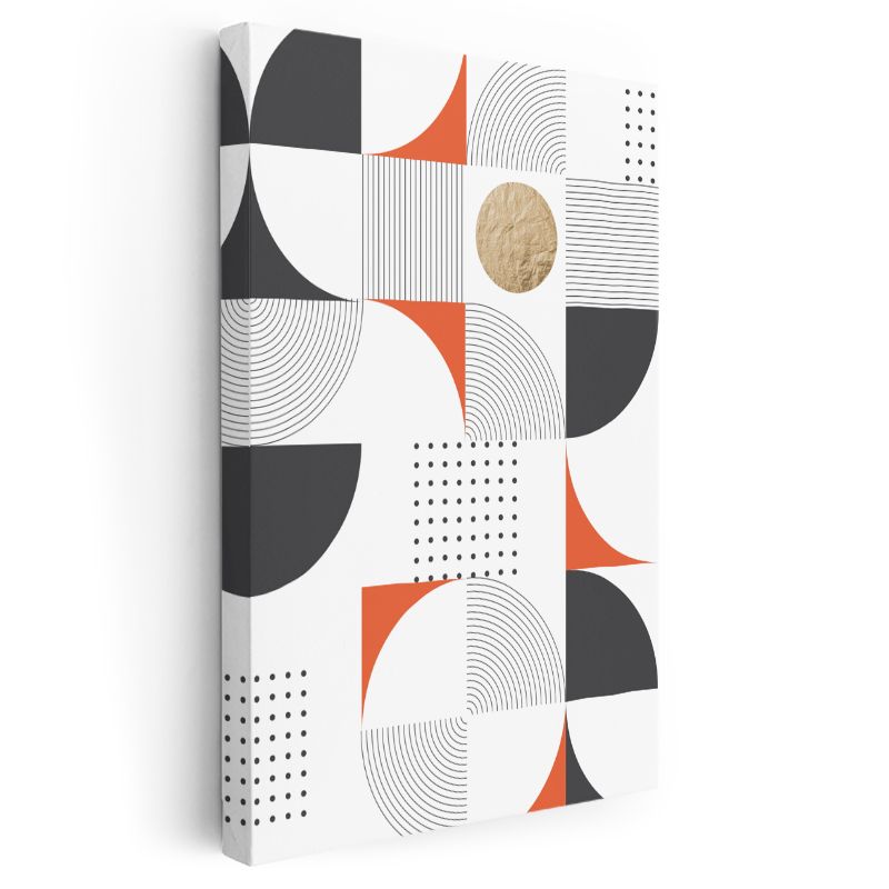 Geometrik Denge - Minimalist Çizgiler ve Daireler Kanvas Tablo