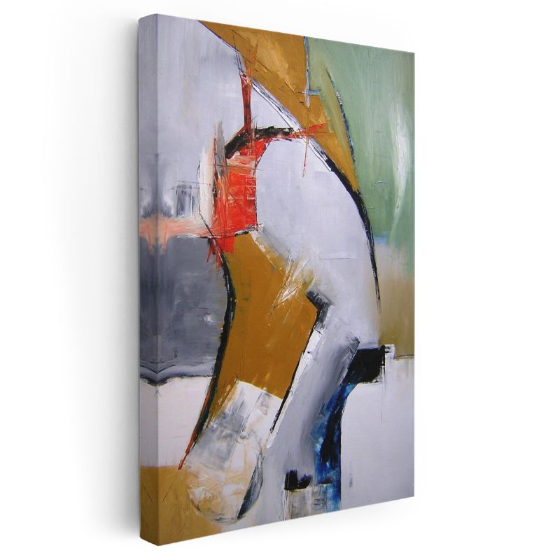 Dinamik Hareket - Soyut Fırça Darbeleri Kanvas Tablo