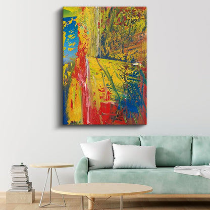 Renk Patlaması - Ekspresyonist Soyut Kompozisyon Kanvas Tablo
