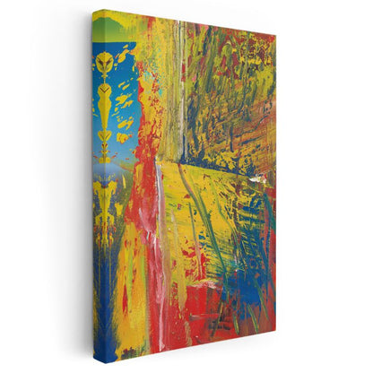 Renk Patlaması - Ekspresyonist Soyut Kompozisyon Kanvas Tablo