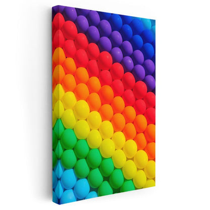 Renk Spektrumu - Geometrik Küre Dizilimi Kanvas Tablo