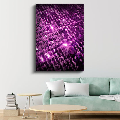 Mor Işıltı - Parıldayan Yüzey Dokusu Kanvas Tablo