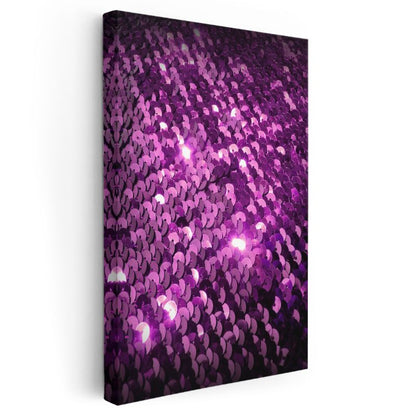 Mor Işıltı - Parıldayan Yüzey Dokusu Kanvas Tablo