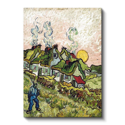 Kır Evleri - Post-Empresyonist Köy Manzarası Kanvas Tablo