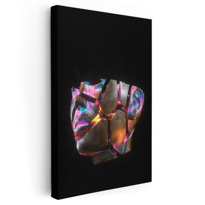 İçsel Parıltı - Kırık Yüzeyden Sızan Renkli Işık Kanvas Tablo