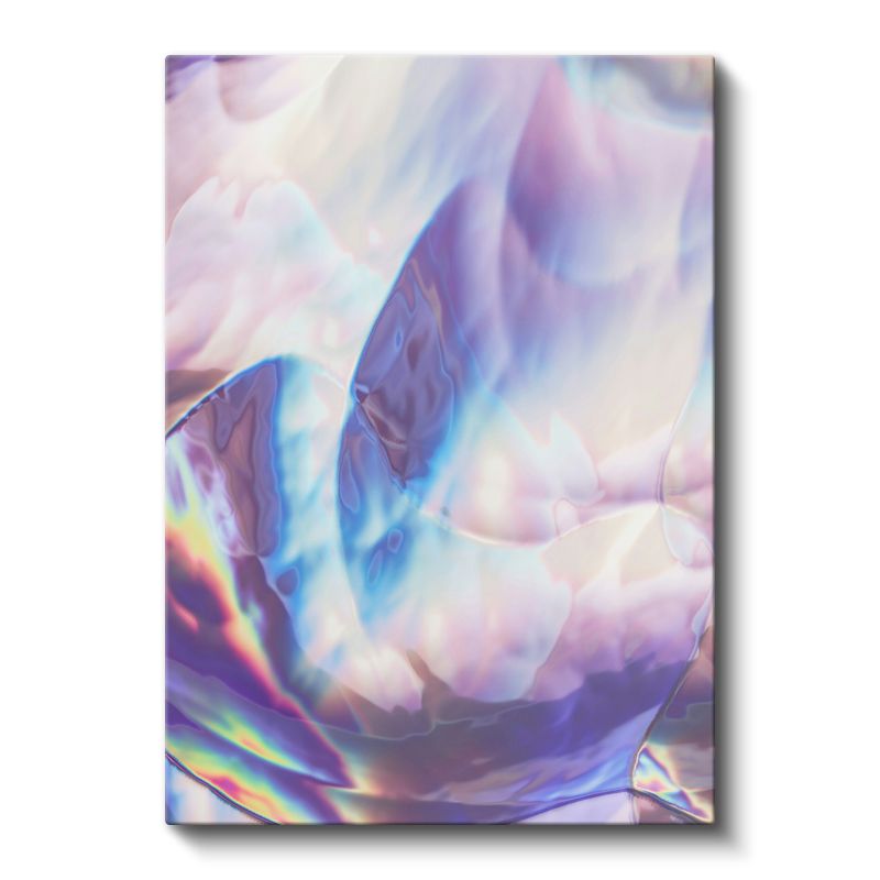 Holografik Rüya - Pastel Akışkan Dalgalar Kanvas Tablo