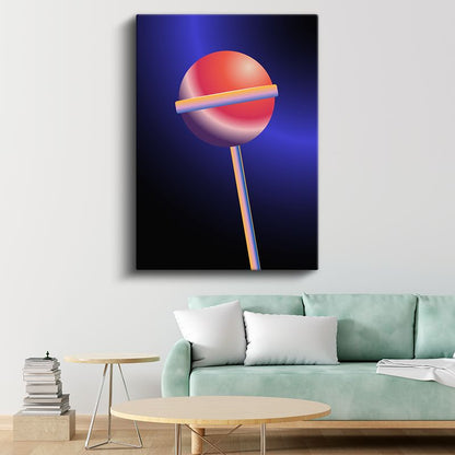 Gezegen Şekeri - Minimalist Geometrik Tasarım Kanvas Tablo