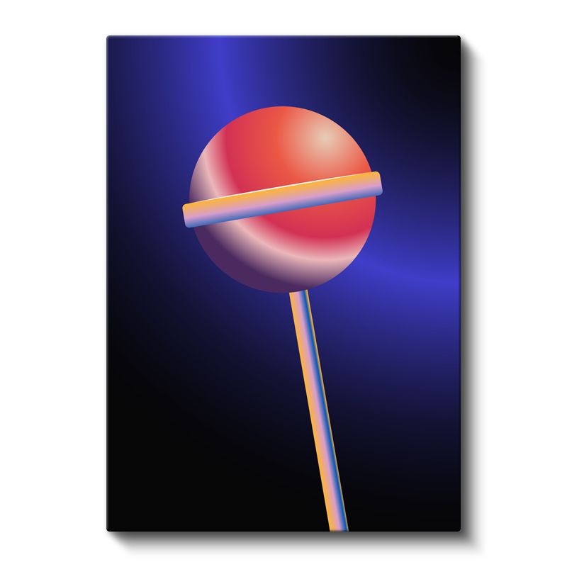 Gezegen Şekeri - Minimalist Geometrik Tasarım Kanvas Tablo