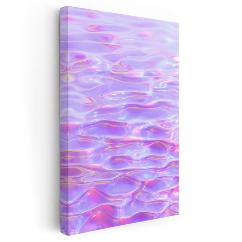Mor Okyanus - Holografik Su Yüzeyi Kanvas Tablo