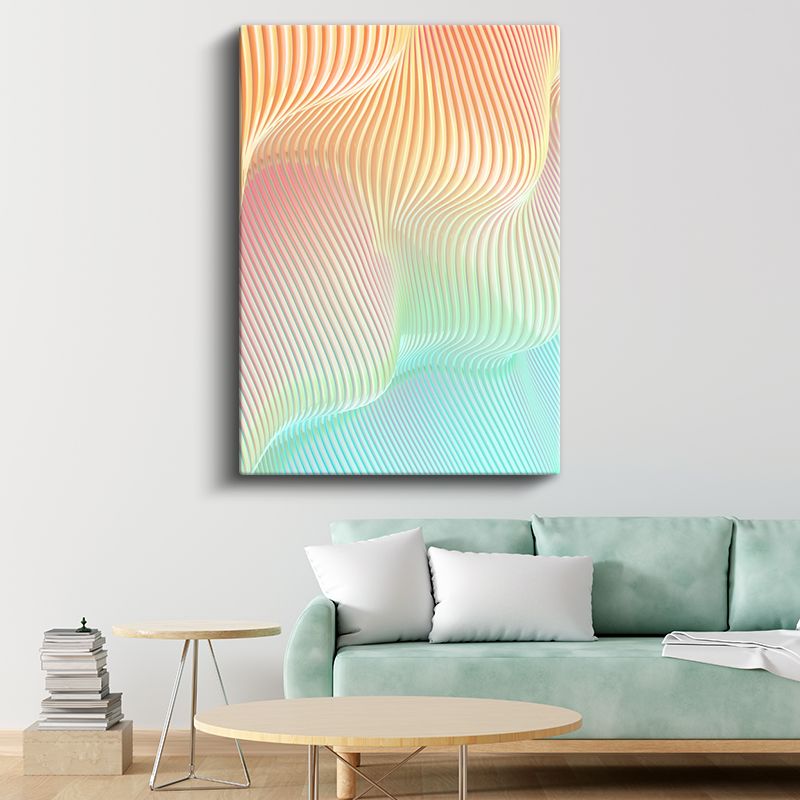 Pastel Dalgalar - Akışkan Çizgiler Kanvas Tablo
