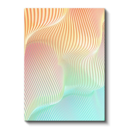 Pastel Dalgalar - Akışkan Çizgiler Kanvas Tablo