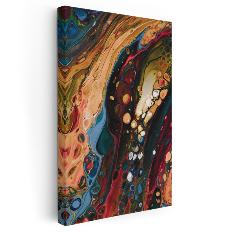 Sıvı Renkler - Akışkan Sanat Kompozisyonu Kanvas Tablo