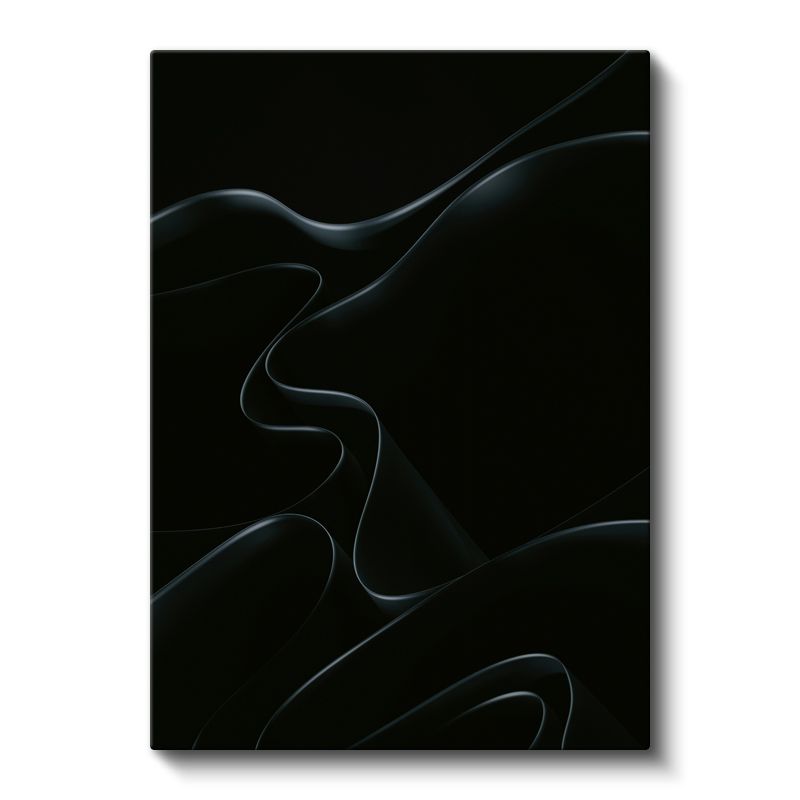 Siyah Minimalizm - Zarif Çizgilerin Dansı Kanvas Tablo