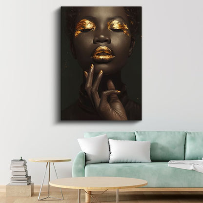 Altın Dokunuş - Lüks Portre Sanatı Kanvas Tablo