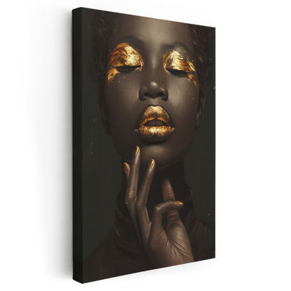 Altın Dokunuş - Lüks Portre Sanatı Kanvas Tablo