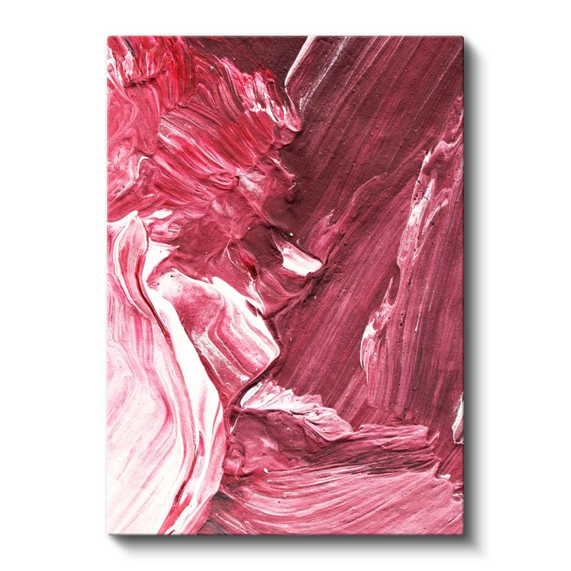 Kırmızı Dalgalar - Dinamik Fırça Darbeleri Soyut Kanvas Tablo