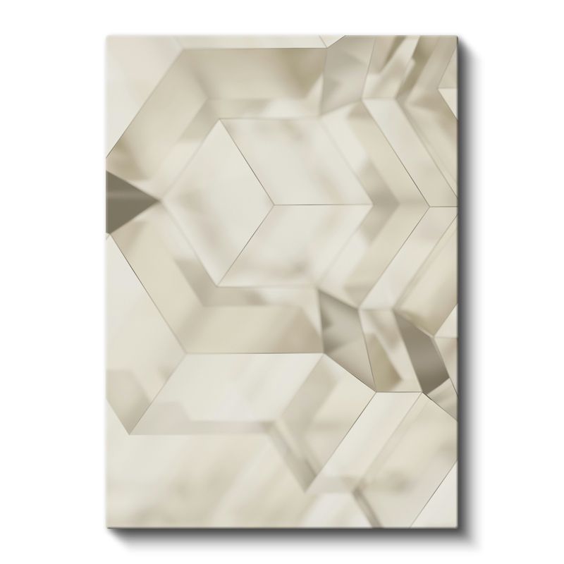Boyutlar Arası - Minimalist Geometrik Altıgen Yapılar Kanvas Tablo