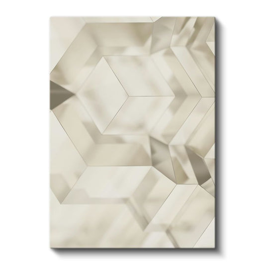 Boyutlar Arası - Minimalist Geometrik Altıgen Yapılar Kanvas Tablo