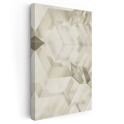 Boyutlar Arası - Minimalist Geometrik Altıgen Yapılar Kanvas Tablo