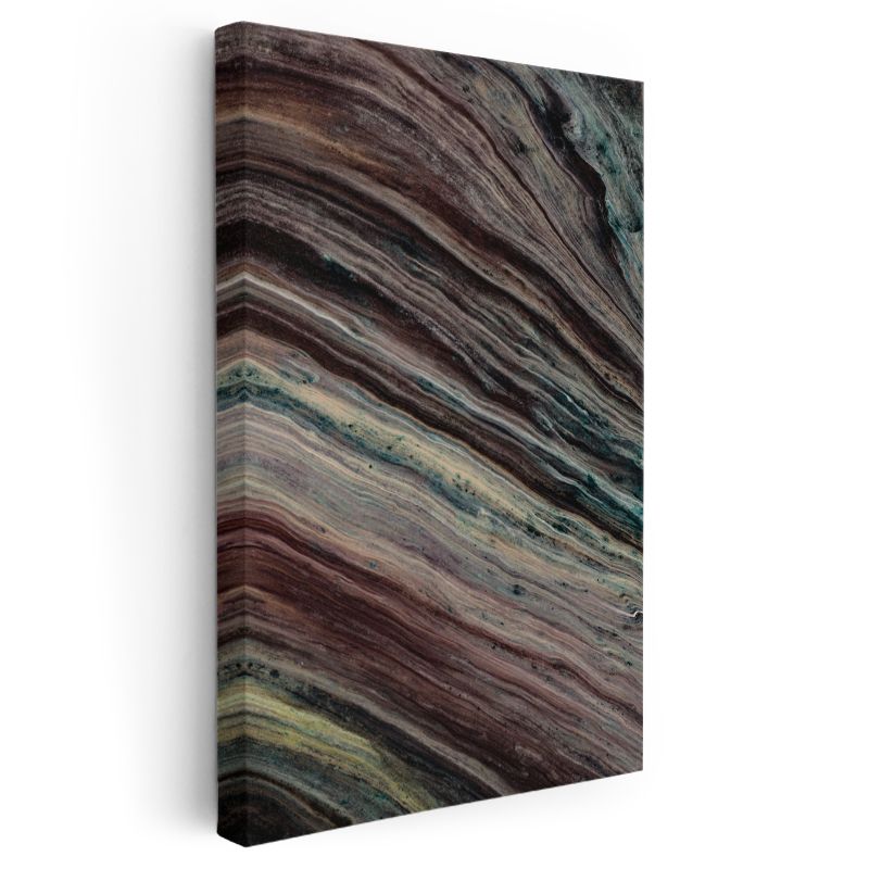 Doğanın Ritmi - Akışkan Dalgalı Çizgiler Kanvas Tablo