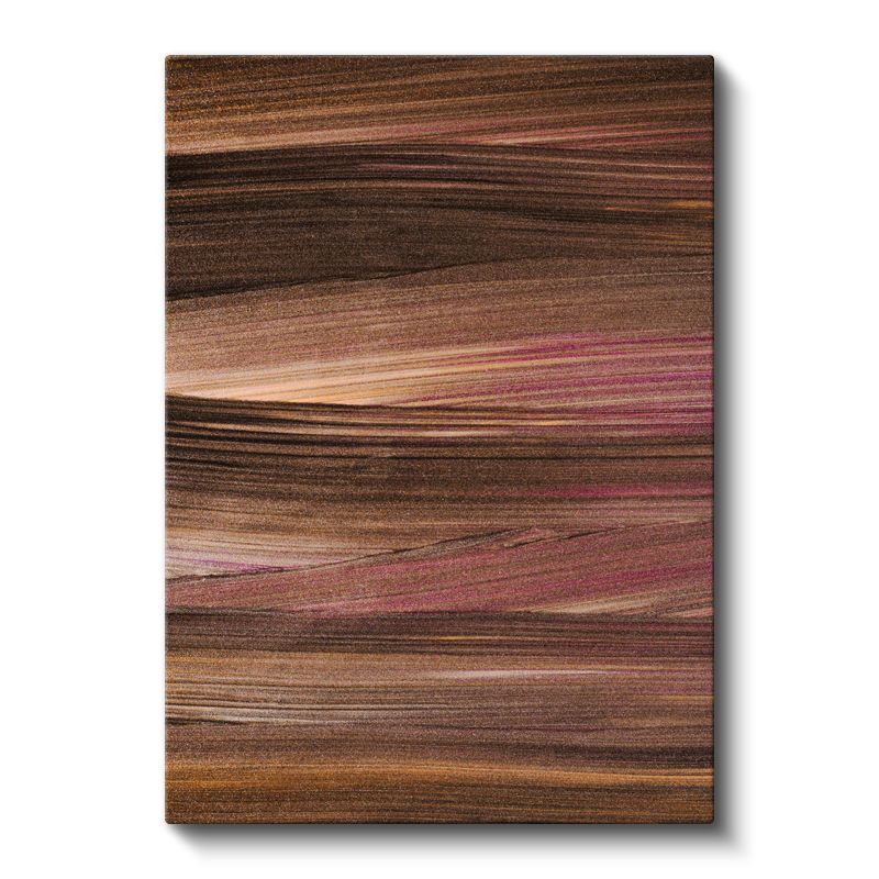 Toprak Soyutlaması - Yatay Akışlı Çizgiler Kanvas Tablo