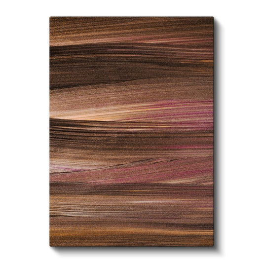 Toprak Soyutlaması - Yatay Akışlı Çizgiler Kanvas Tablo