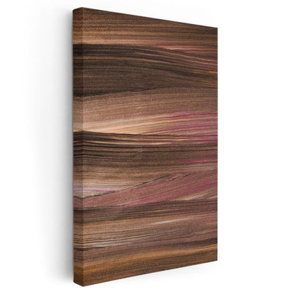 Toprak Soyutlaması - Yatay Akışlı Çizgiler Kanvas Tablo