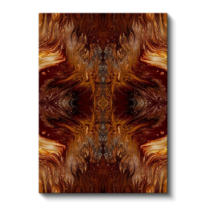 Altın Akış - Simetrik Mermer Desenleri Kanvas Tablo