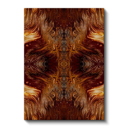 Altın Akış - Simetrik Mermer Desenleri Kanvas Tablo